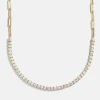 Harper 18K Gold Vermeil Tennis Necklace - Gold/Pavé