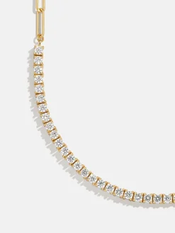 Harper 18K Gold Vermeil Tennis Necklace - Gold/Pavé