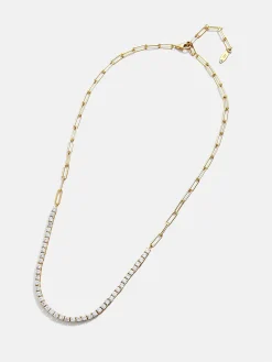 Harper 18K Gold Vermeil Tennis Necklace - Gold/Pavé