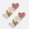 Heart To Heart Kids' Clip-On Earring Set - Pavé Heart Stud