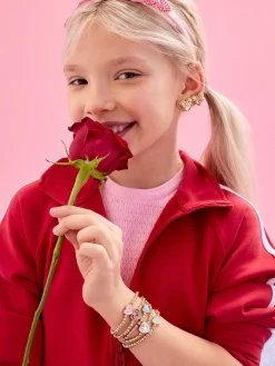 Hearts & Hugs Kid's Bracelet Set - Gemstone Hearts