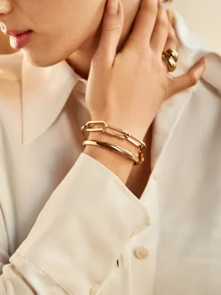 Hera Bracelet - Large Gold Plated Brass