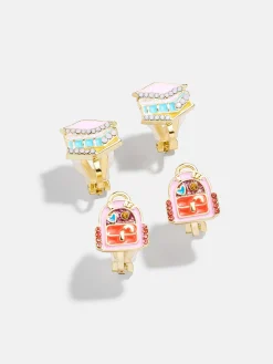 Hit The Books Kids' Clip-On Earring Set - Hit The Books