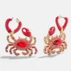 In A Pinch Crab Earrings - Red