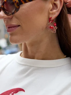 In A Pinch Crab Earrings - Red