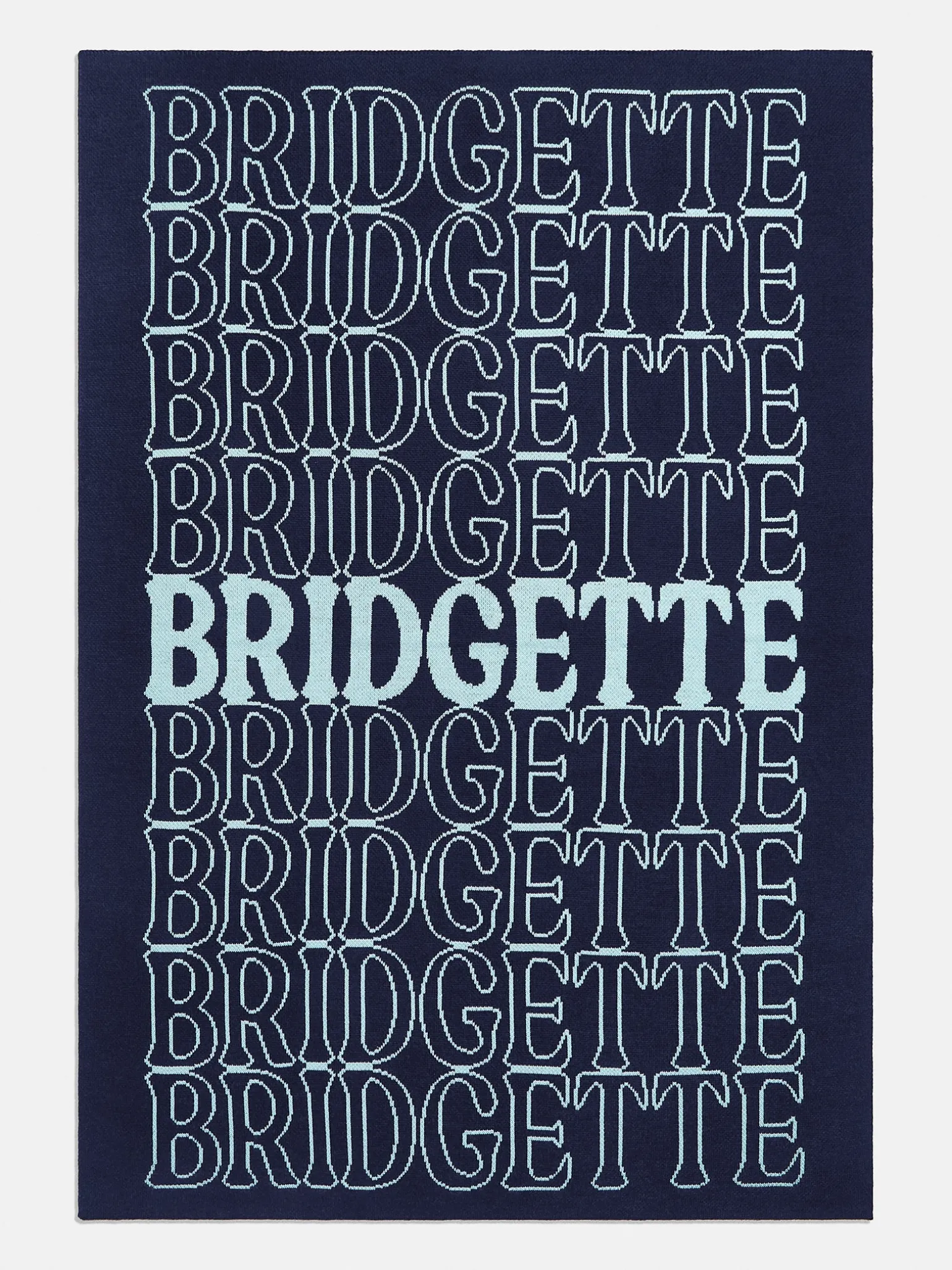 In the Bag Custom Blanket - Light Blue/Navy