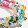 Indya Semi-Precious Layered Bracelet Set  - Multi