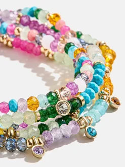 Indya Semi-Precious Layered Bracelet Set - Multi