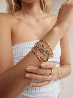 Indya Semi-Precious Layered Bracelet Set  - Multi