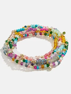 Indya Semi-Precious Layered Bracelet Set  - Multi