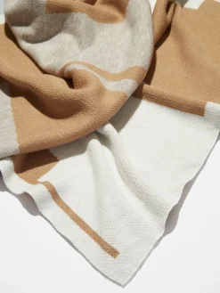 Initial Here Custom Blanket - Gray/Camel