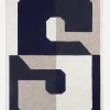 Initial Here Custom Blanket - Navy/Gray