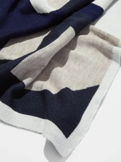Initial Here Custom Blanket - Navy/Gray