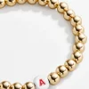 Initial Pisa Beaded Bracelet - White