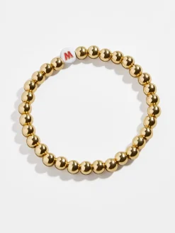 Initial Pisa Beaded Bracelet - White