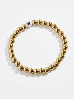 Initial Pisa Beaded Bracelet - White
