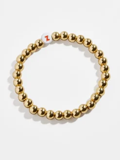 Initial Pisa Beaded Bracelet - White