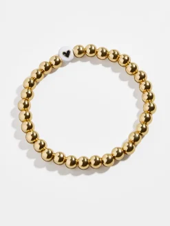 Initial Pisa Beaded Bracelet - White
