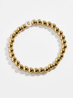 Initial Pisa Beaded Bracelet - White