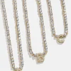 Initial Tennis Necklace - Gold/Pavé