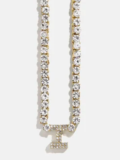 Initial Tennis Necklace - Gold/Pavé