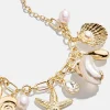 Isla Charm Bracelet - Gold/Pearl