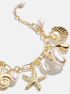 Isla Charm Bracelet - Gold/Pearl