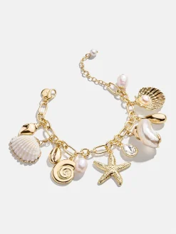 Isla Charm Bracelet - Gold/Pearl