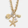 Isla Charm Necklace - Gold/Pearl