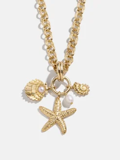 Isla Charm Necklace - Gold/Pearl