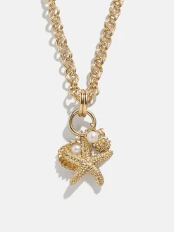 Isla Charm Necklace - Gold/Pearl