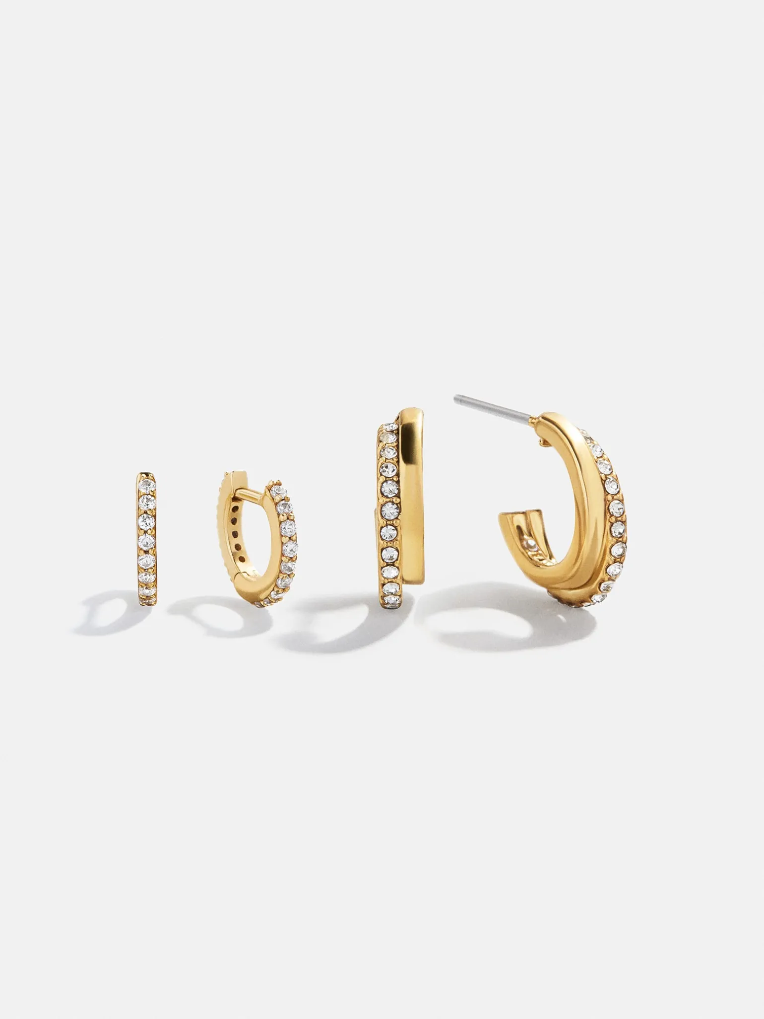 Jennifer Waterproof Earring Set - Gold/Pavé