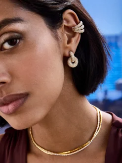 Jenny Ear Cuff - Gold/Pavé