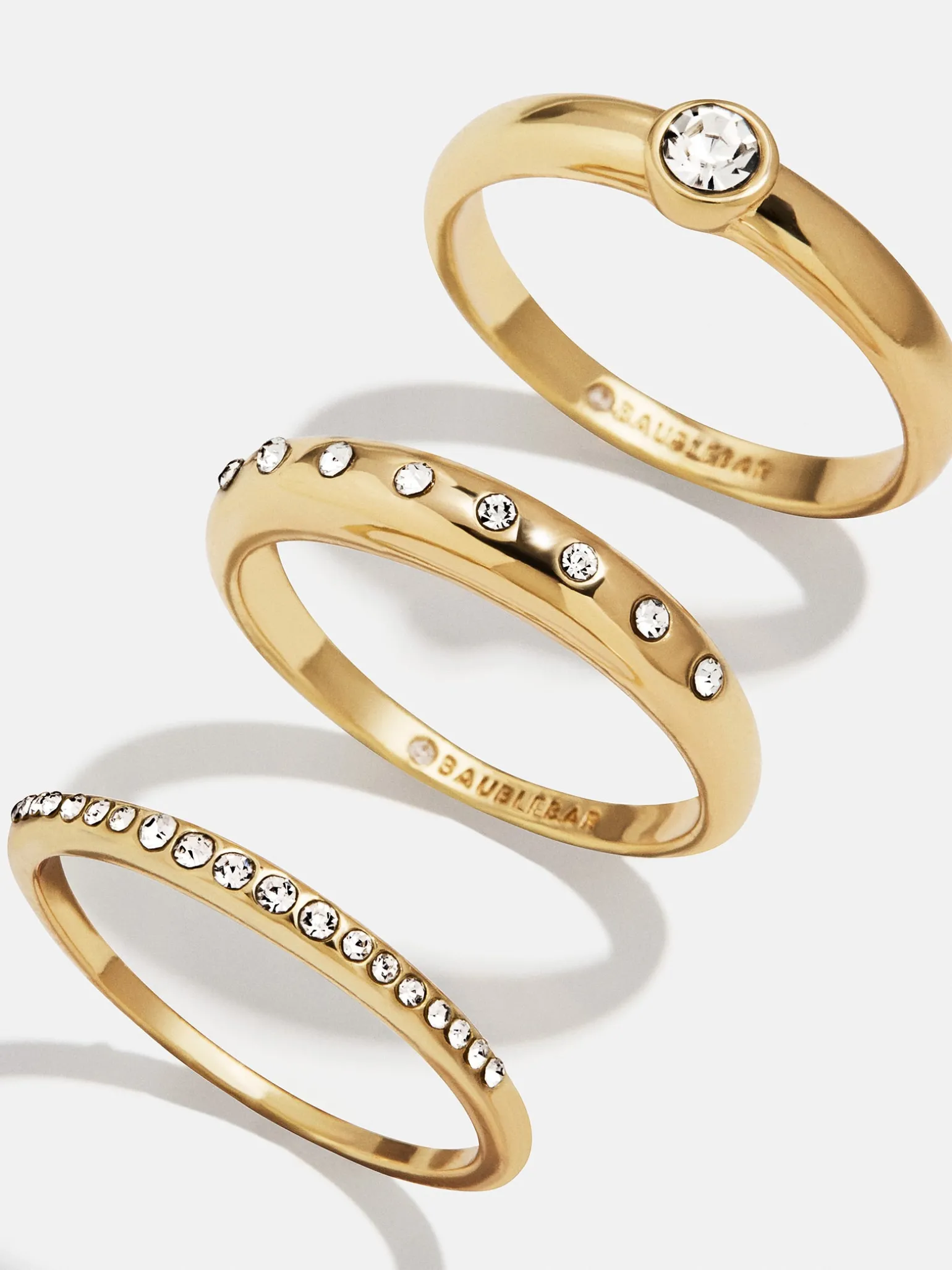 Jenny Ring Set - Gold/Pavé