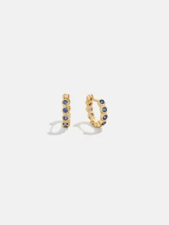 Jessica 18K Gold Vermeil Vermeil Birthstone Earrings - Sapphire