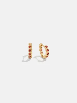Jessica 18K Gold Vermeil Vermeil Birthstone Earrings - Garnet