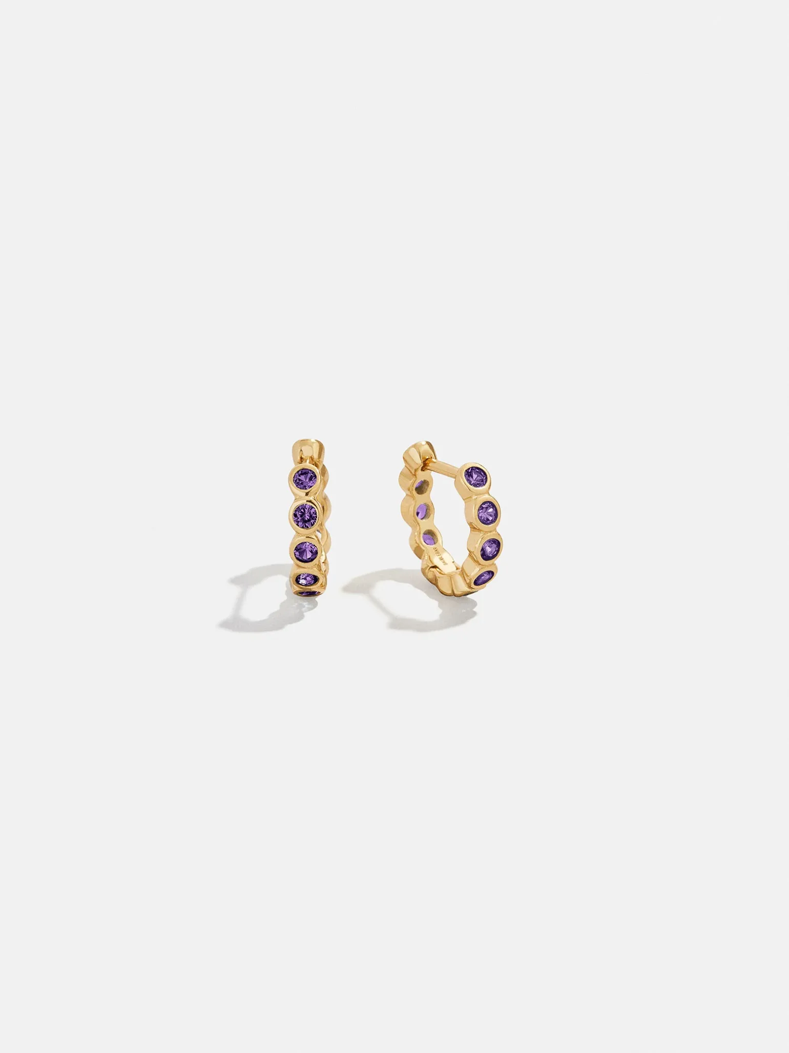 Jessica 18K Gold Vermeil Vermeil Birthstone Earrings - Amethyst