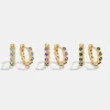 Jessica 18K Gold Vermeil Vermeil Birthstone Earrings - Aquamarine