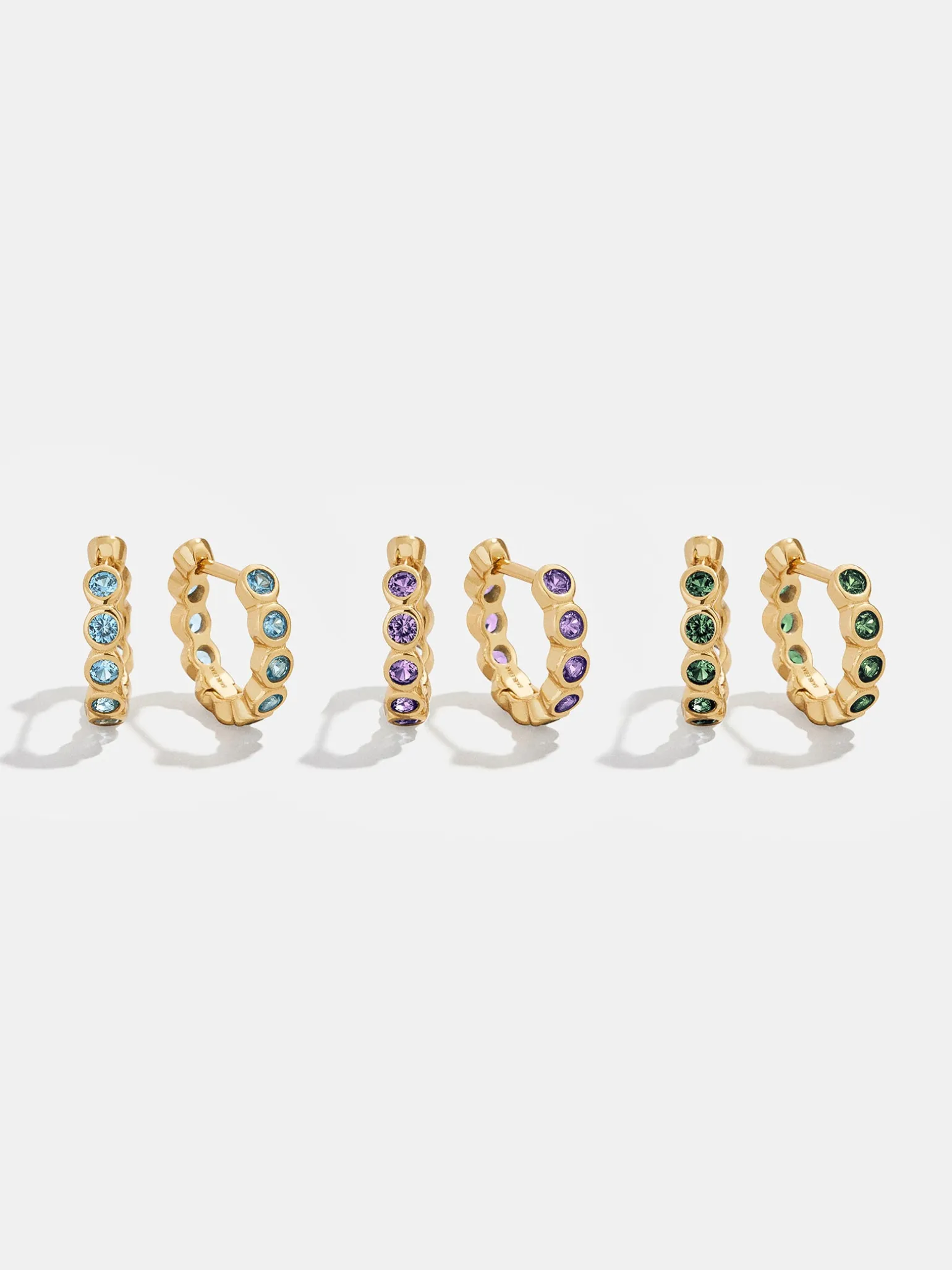 Jessica 18K Gold Vermeil Vermeil Birthstone Earrings - Aquamarine