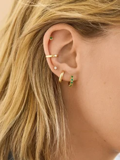 Jessica 18K Gold Vermeil Vermeil Birthstone Earrings - Aquamarine