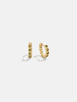Jessica 18K Gold Vermeil Vermeil Birthstone Earrings - Peridot