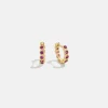 Jessica 18K Gold Vermeil Vermeil Birthstone Earrings - Rose