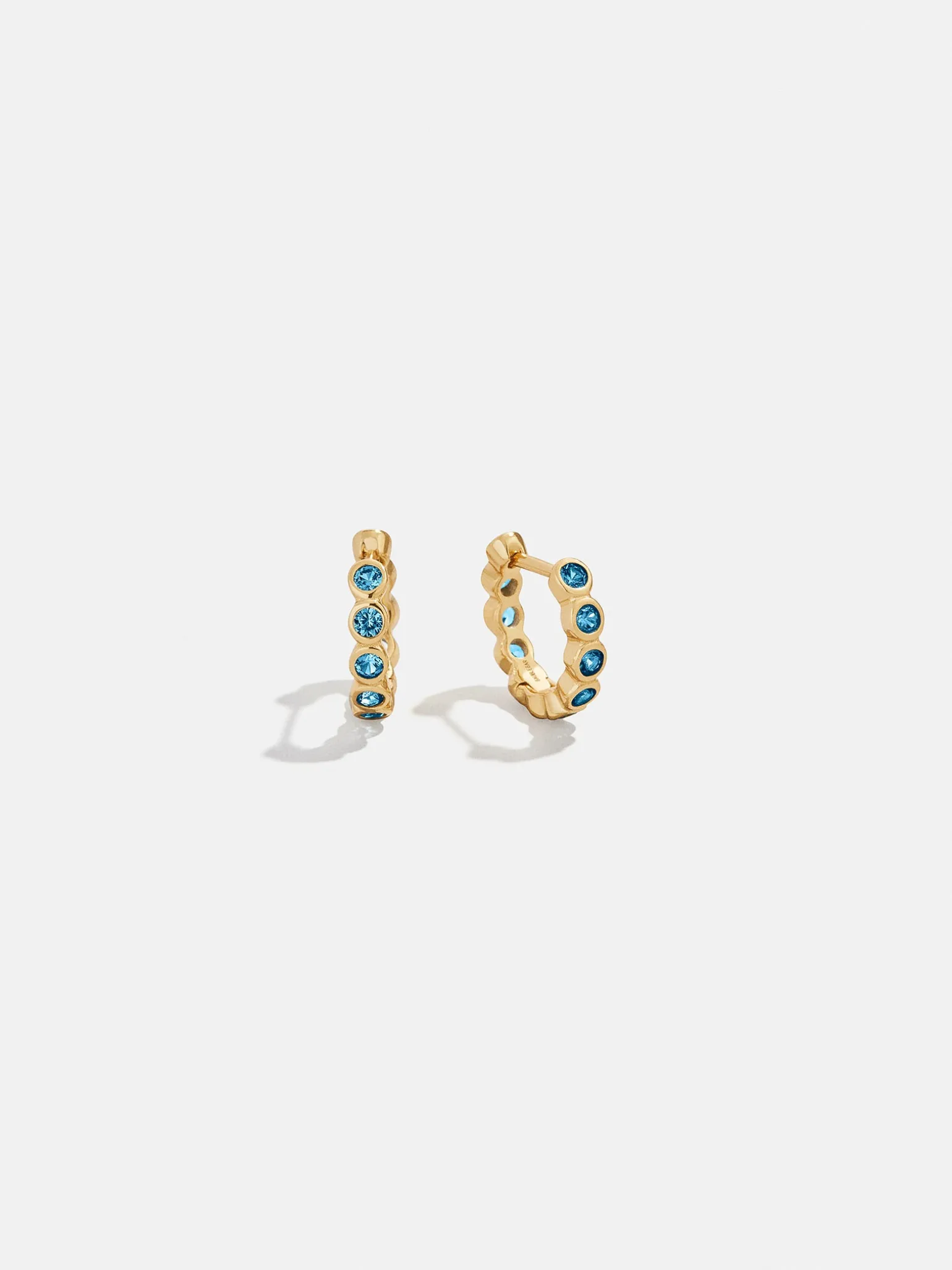 Jessica 18K Gold Vermeil Vermeil Birthstone Earrings - Blue Zircon