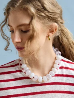Joan Semi-Precious Necklace - White