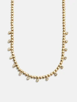 Joelle Pisa Beaded Necklace - Circle Bezel