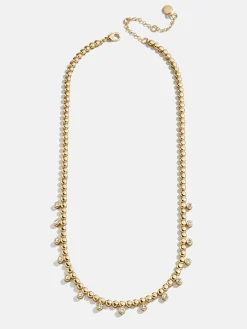 Joelle Pisa Beaded Necklace - Circle Bezel
