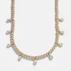 Joelle Pisa Beaded Necklace - Teardrop Bezel