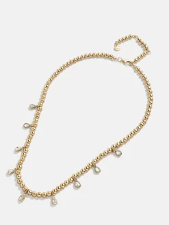 Joelle Pisa Beaded Necklace - Teardrop Bezel