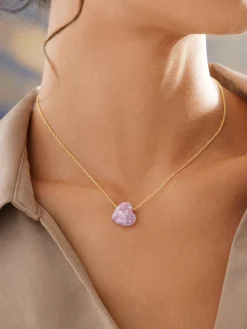 Juno Pink Lepidolite Necklace - Pink Lepidolite Stone