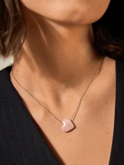 Juno Rose Quartz Necklace - Rose Quartz Stone